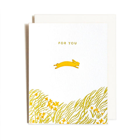 For You Bunny Card