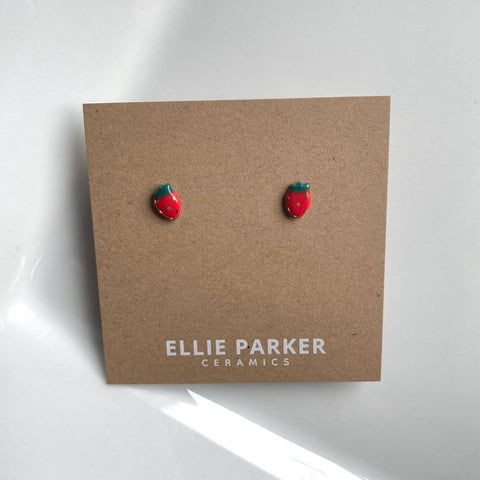 Strawberry Ceramic Studs