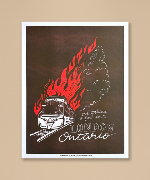 Everything is Fine Risograph Art Print