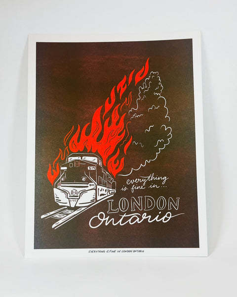 Everything is Fine Risograph Art Print