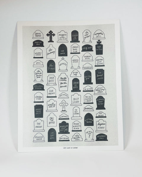 Lost Loves of London Risograph Art Print