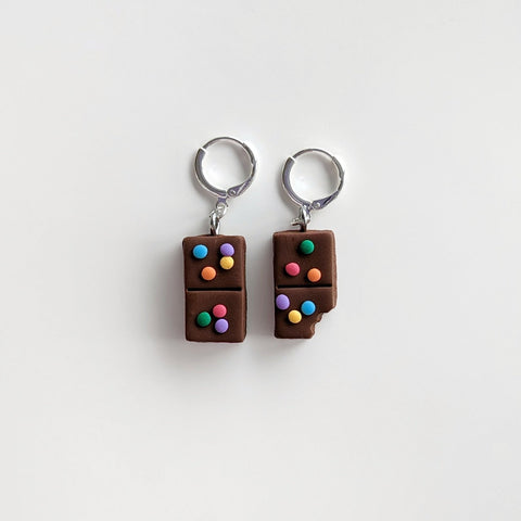 Rainbow Bit Brownie Earrings