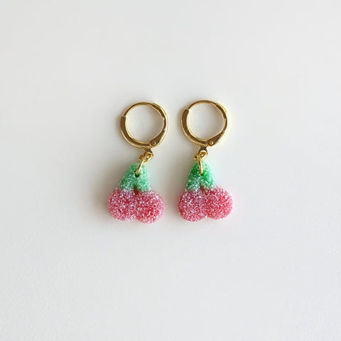 Sour Cherry Candy Earrings