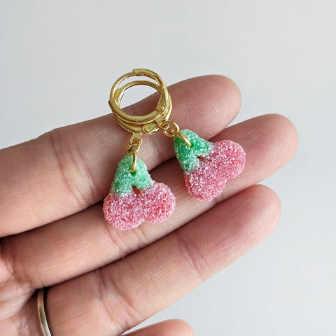 Sour Cherry Candy Earrings