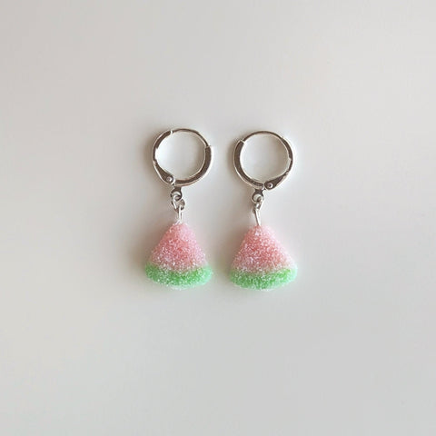 Sour Watermelon Candy Earrings