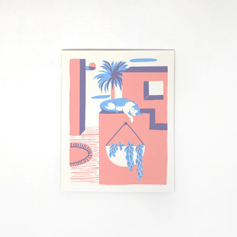 Paradise Cat II Screen Print