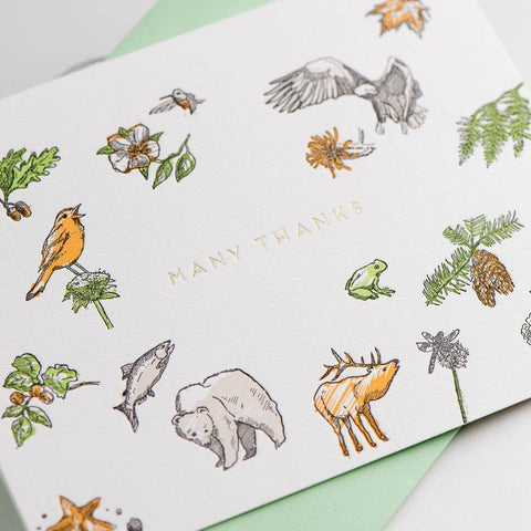 Many Thanks Flora & Fauna Card