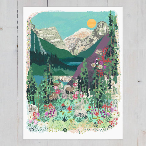 Banff Rocky Mountain Art Print