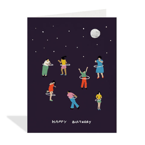 Hula Hoop Birthday Card