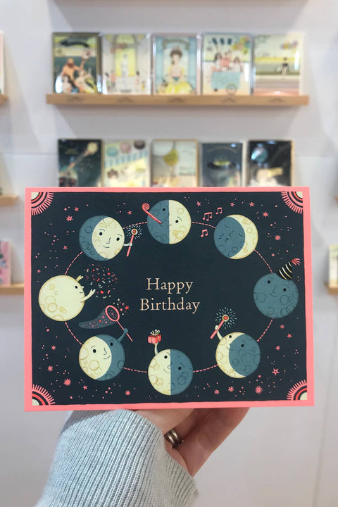 Moon Phases Birthday Card