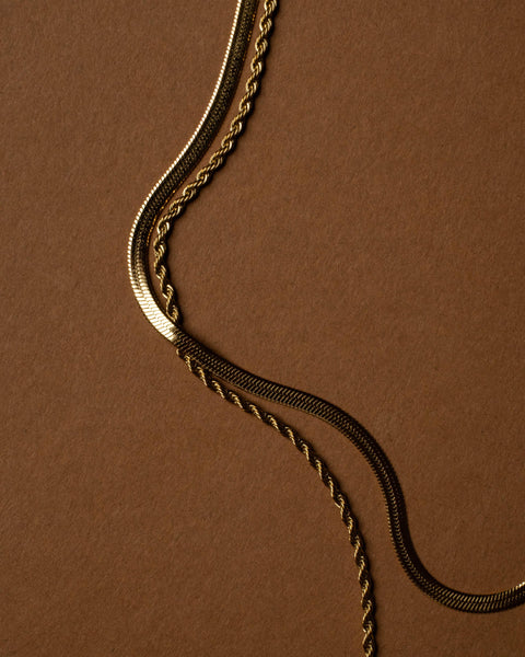 Sandra Dual Rope and Snake Chain Necklace