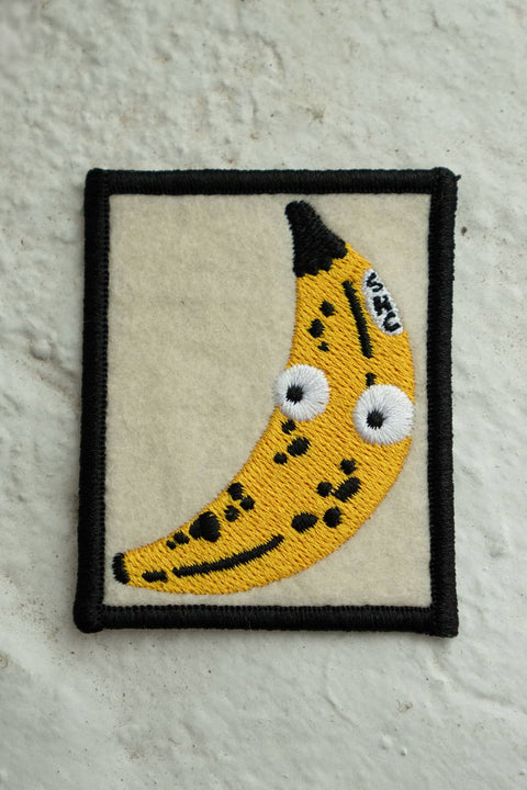 Googly Banana Felt Sticky Patch