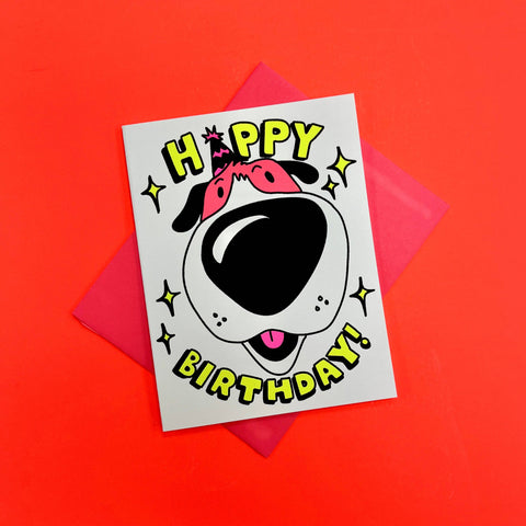 Birthday Dog Super Zoom Card