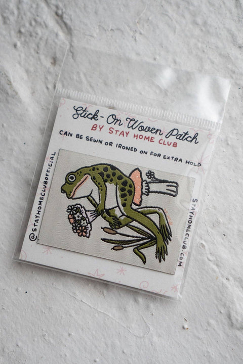 Froggy Bouquet Woven Sticky Patch