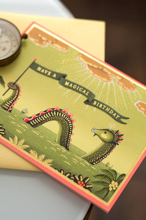 Sea Monster Birthday Card