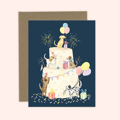 Cake Party Dog Card