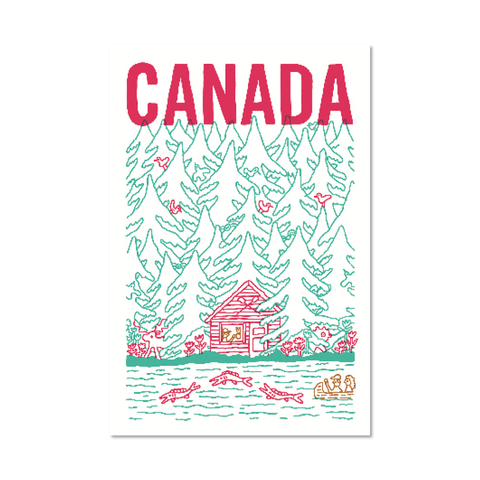 Cabane au Canada Postcard