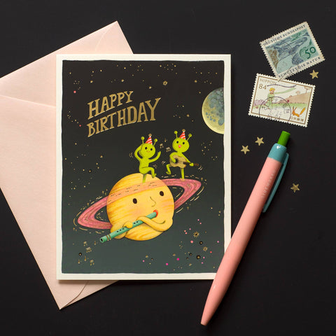 Cosmic Band Birthday Card