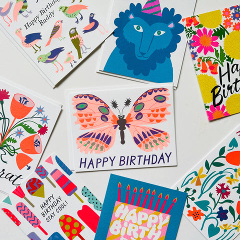 Mod Birthday Flowers Card