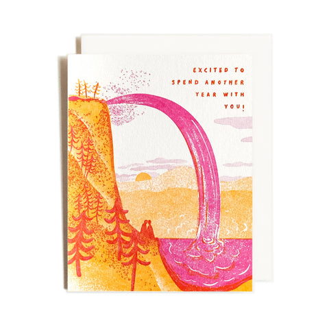 Waterfall Sunset Card