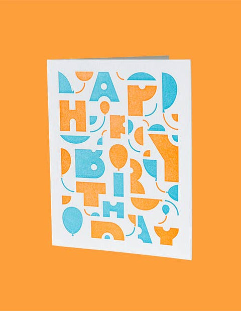 Happy Birthday Letterpress Card