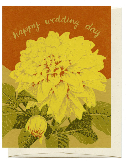 Yellow Wedding Day Card