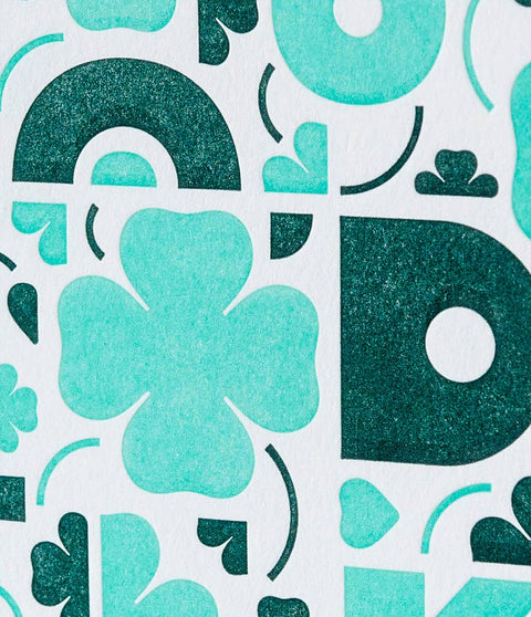 Good Luck Letterpress Card