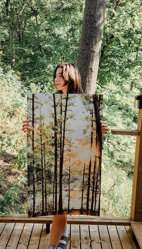 Algonquin Sunset Through the Pines Print