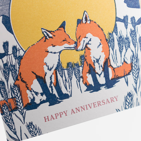 Anniversary Foxes Card
