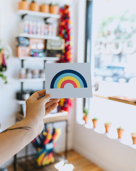 Arc-en-ciel Rainbow Letterpress Card