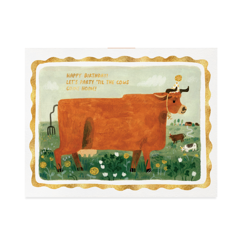 Cow Birthday Card