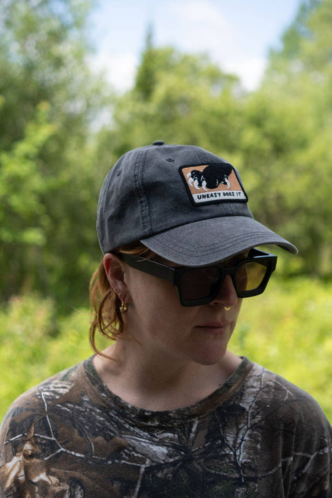 Uneasy Does It Embroidered Sticky Patch