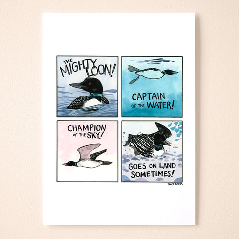 The Mighty Loon! Comic Print