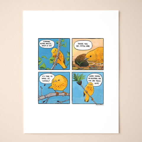 Warden Warbler Comic Print