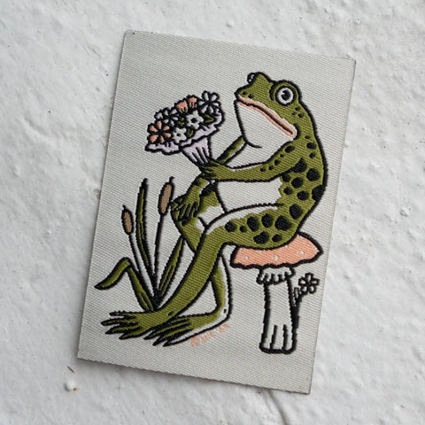 Froggy Bouquet Woven Sticky Patch