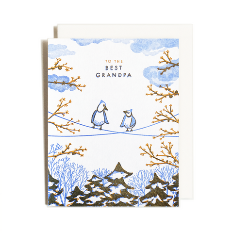 Grandpa Birds on a Wire Card