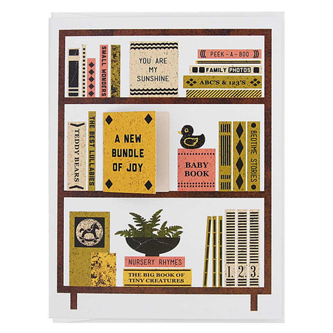 New Baby Book Shelves Card