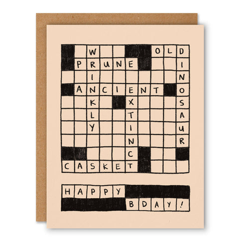 Crossword Birthday Card