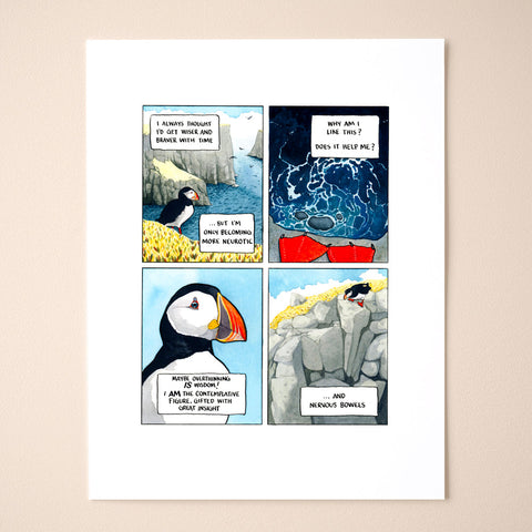Puffin's Bluff Comic Print