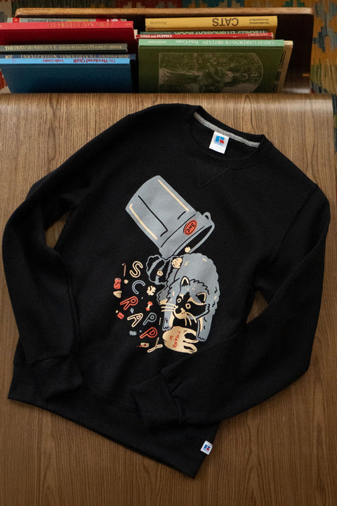 Scrappy Raccoon Russell Athletic Crewneck Sweatshirt