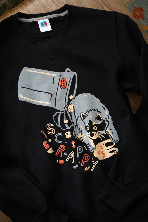Scrappy Raccoon Russell Athletic Crewneck Sweatshirt