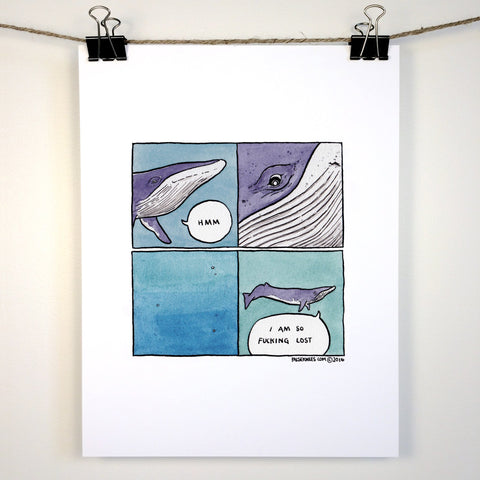 Lost In Sea Comic Print