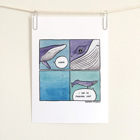 Lost In Sea Comic Print