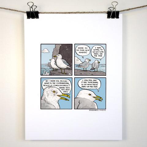 What Fries Ahead Comic Print