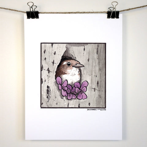 Lucky Bird Close-Up Comic Print