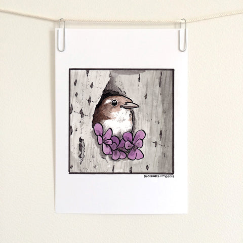 Lucky Bird Close-Up Comic Print