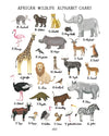 African Wildlife Alphabet Print