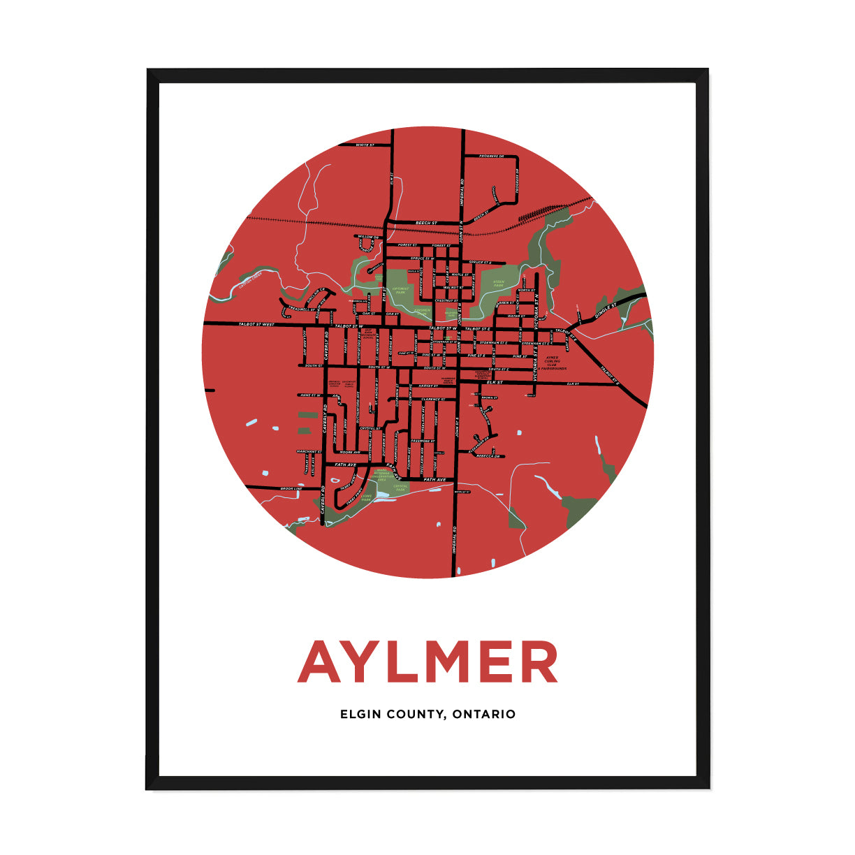 <i>*PICKUP ONLY*</i><br>Aylmer Map Print