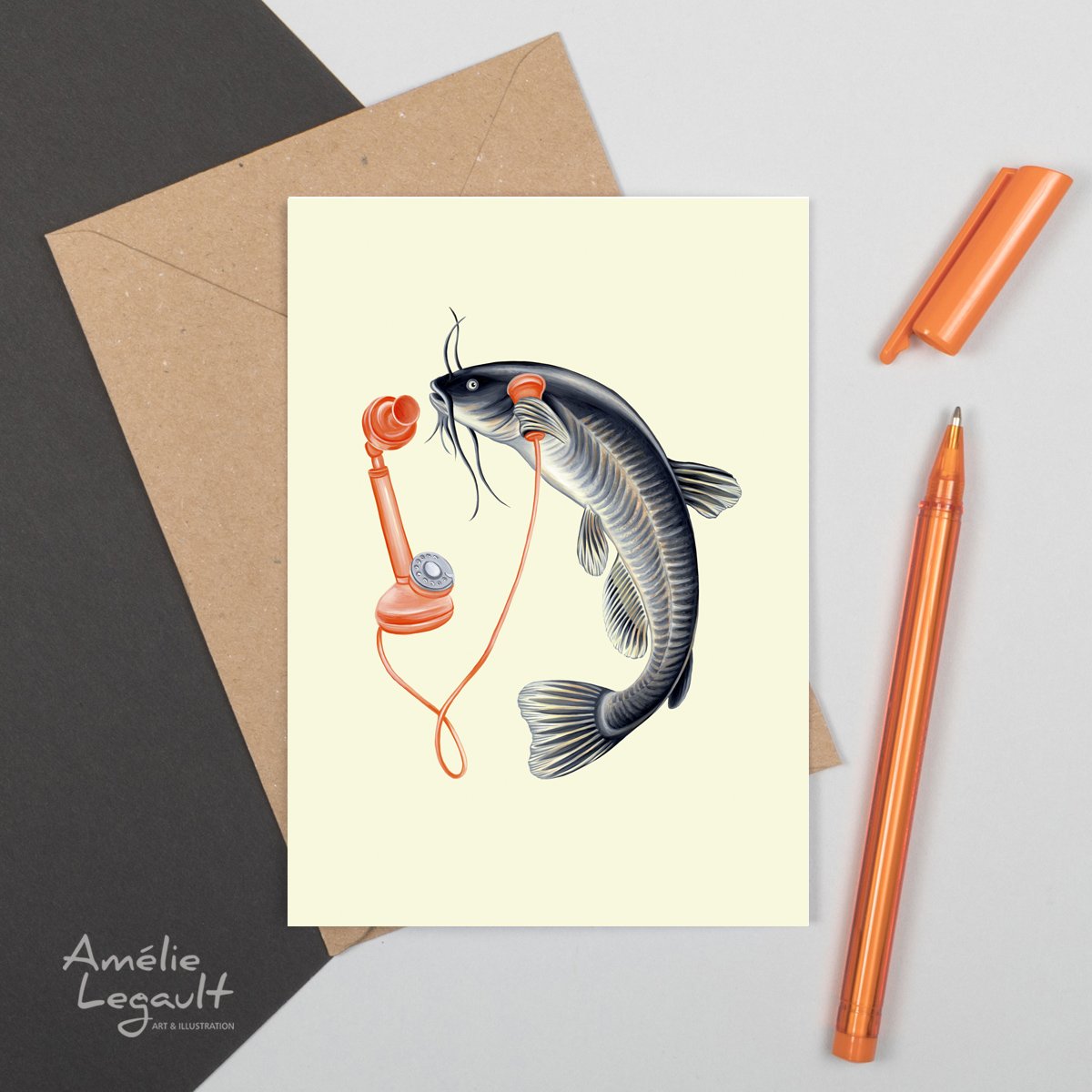 Fish On The Phone Card