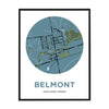 Belmont Map Print